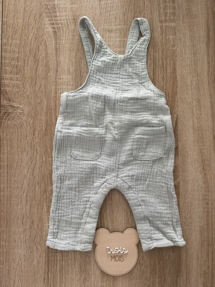 Salopette gaze de coton - Taille 3 mois