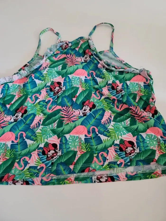 Crop top minnie vert rose Disney 10 ans tbe - photo numéro 2