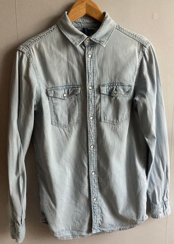chemise aspect jean délavé