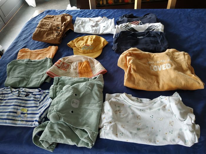 Lot vêtements bébé garçon 12 mois été (16 pièces)
