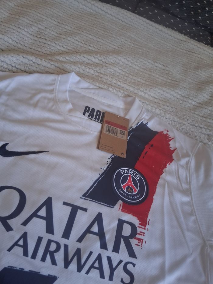 Maillot psg extérieur blanc taille l - photo numéro 3