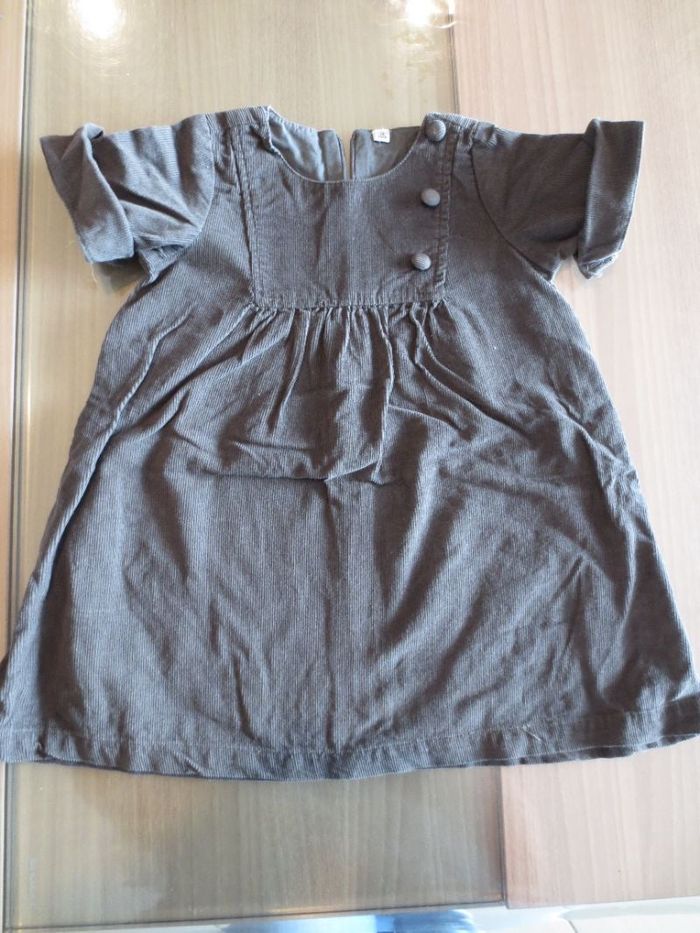 Robe Kaki effet velours