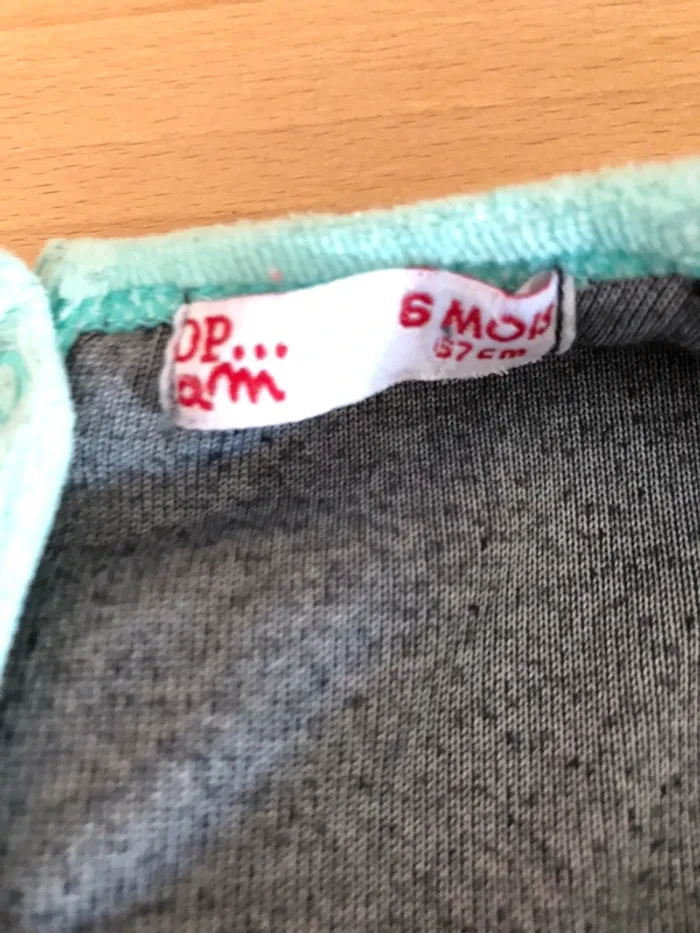 Pyjama velours DPAM 6 mois - photo numéro 3