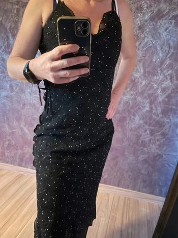 Superbe robe longue noire Caroll