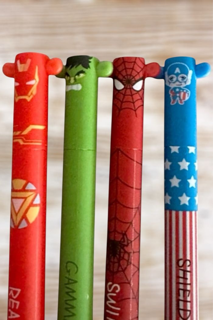 Lot de stylos gel effaçables Marvel