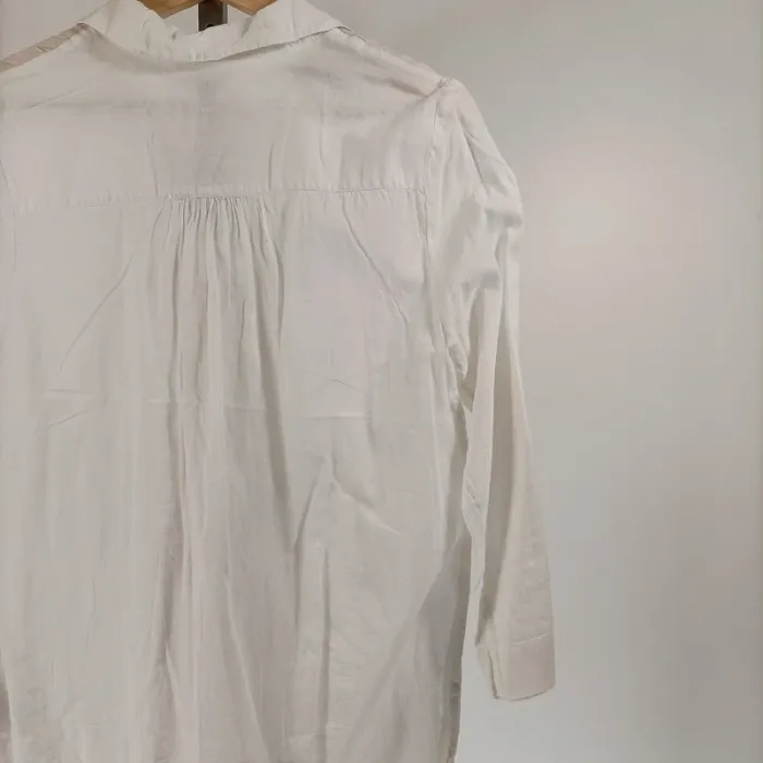 Chemise longue blanche - Accessorize chemise blanche coton Taille S - A039 - photo numéro 7