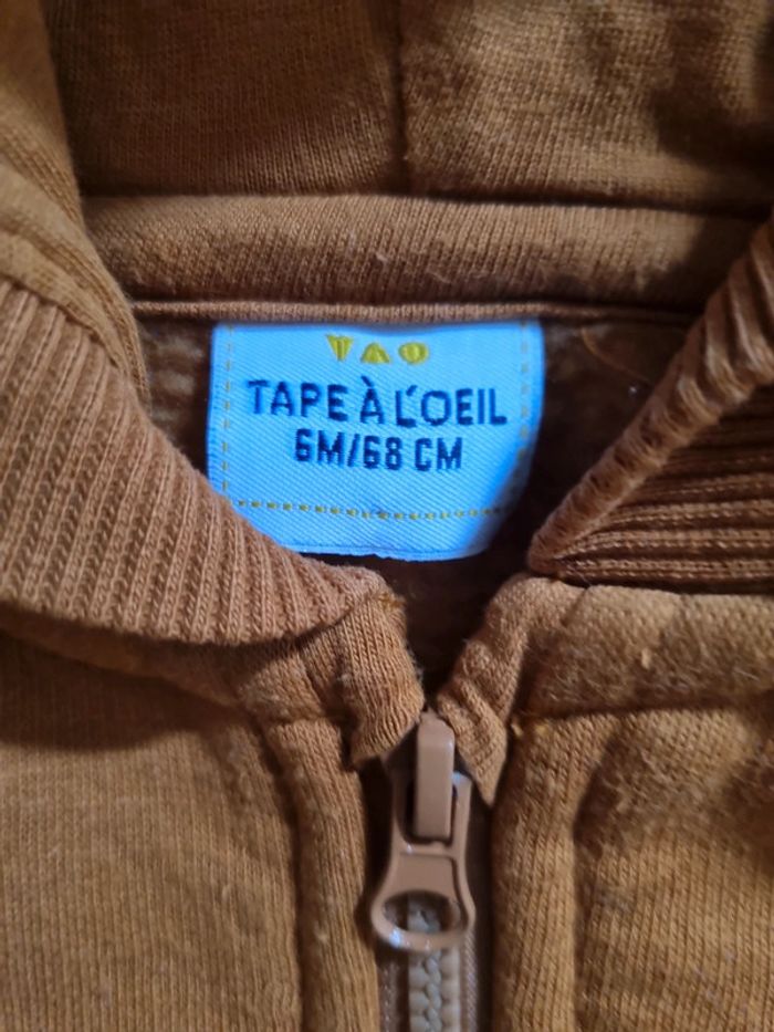 Gillet à capuche moutarde - photo numéro 2