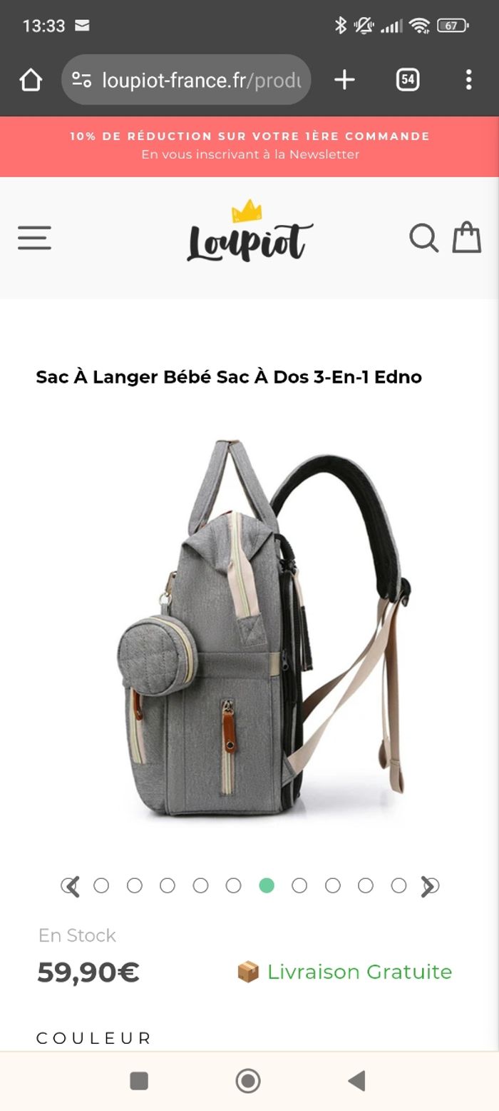 Sac à langer 3 en 1 : lit bébé table à langer sac à dos - photo numéro 8