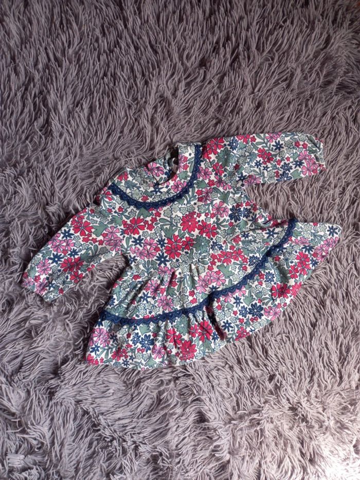 Robe manches longues fleurie 3 mois