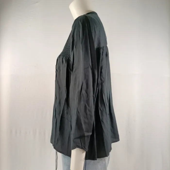 Blouse noire avec cordon de serrage - Comptoir des Cotonniers - Taille 36 - A079 - photo numéro 2