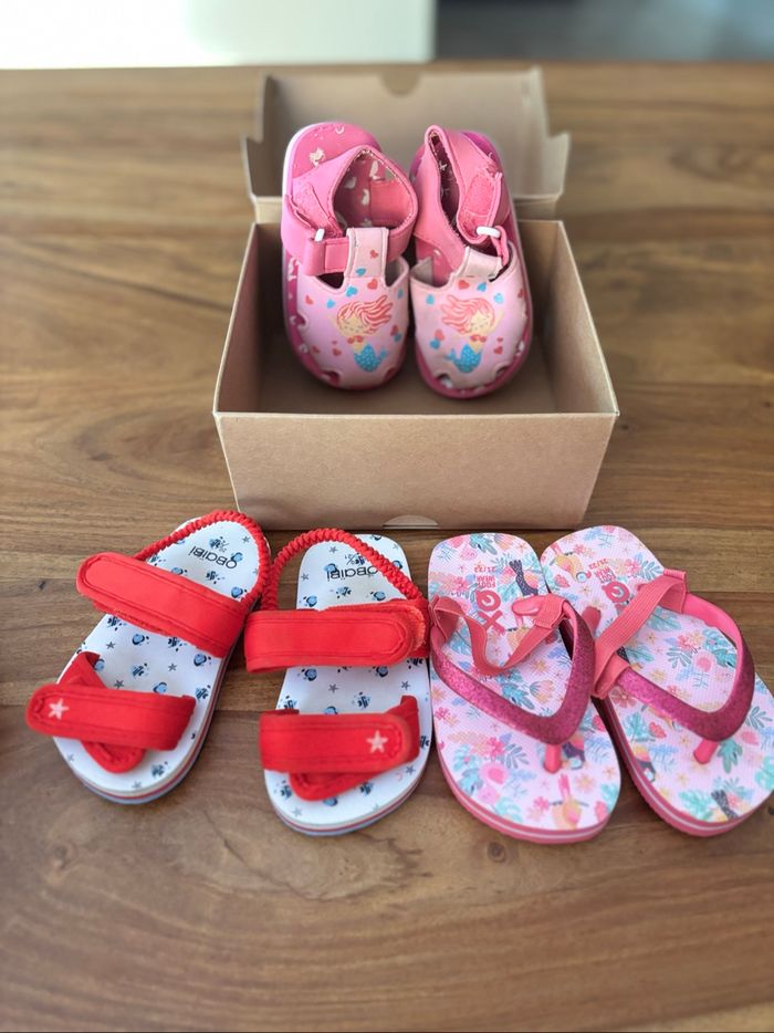 Lot de 3 paires de tongs fille - photo numéro 2