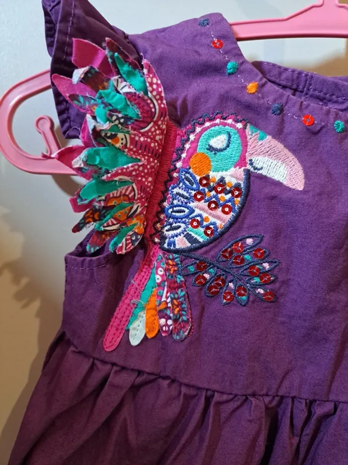 Robe violette DPAM - 3 mois - photo numéro 3
