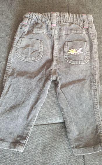 Pantalon velours gris orchestra 6 mois