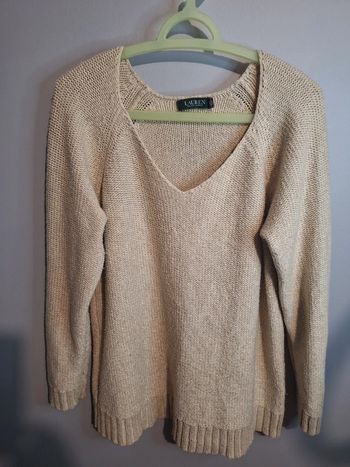 Pull vintage ralph lauren femme - beige - taille XL