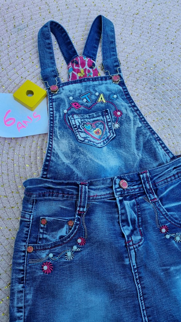 Robe transformable en jupe jean 6ans - photo numéro 2
