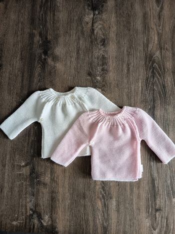 Lot 2 pulls fille naissance