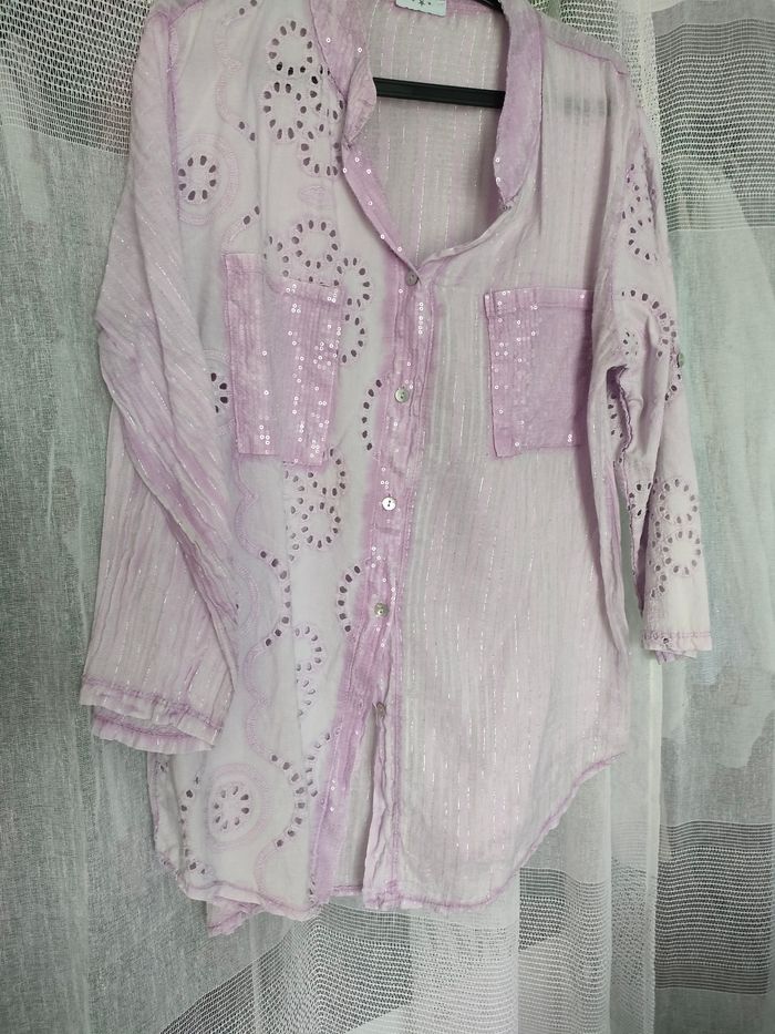 Chemise lilas