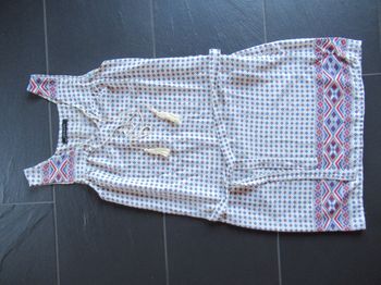 Robe été femme Ema Blue's 38 / M Fabriqué en France modèle Bambou + don d'un bas Blanc du Nil