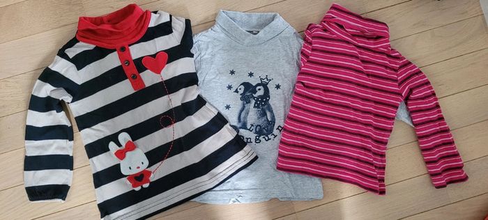 Lot de 3 Tee-shirt col roulée