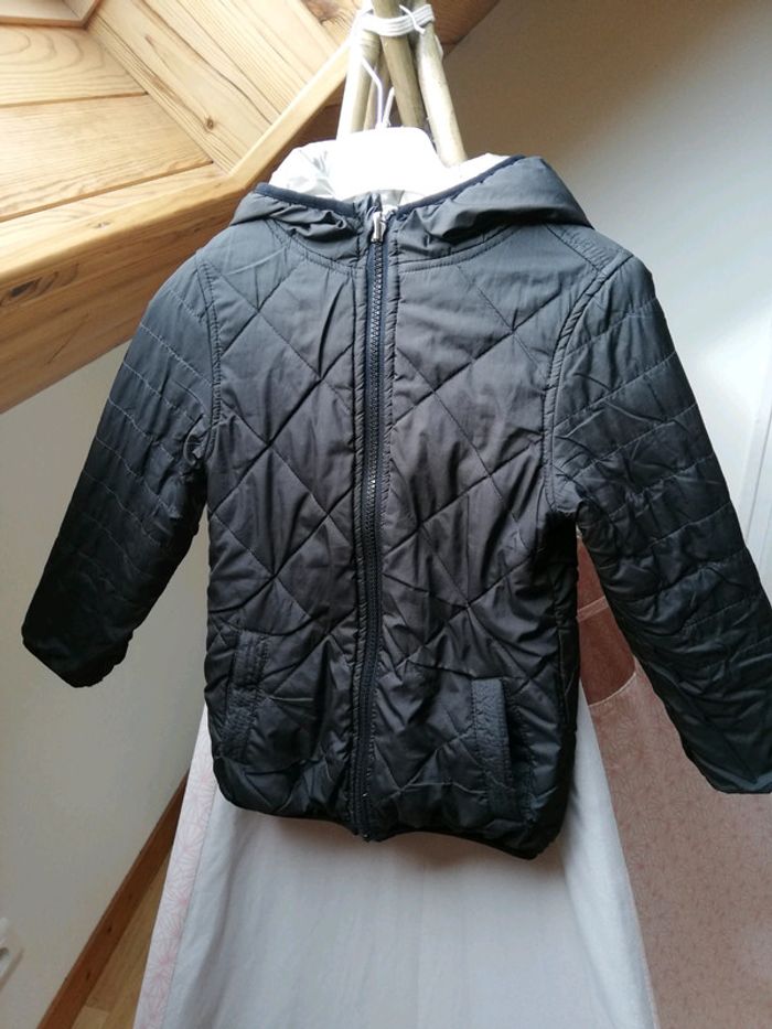 Blouson reversible argenté et noir - photo numéro 3