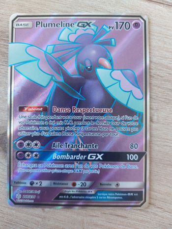 Carte pokemon Plumeline GX 217/236 Éclipse cosmique