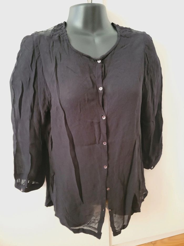 Chemise chemisier dentelles au dos et épaule taille M 38 - photo numéro 4