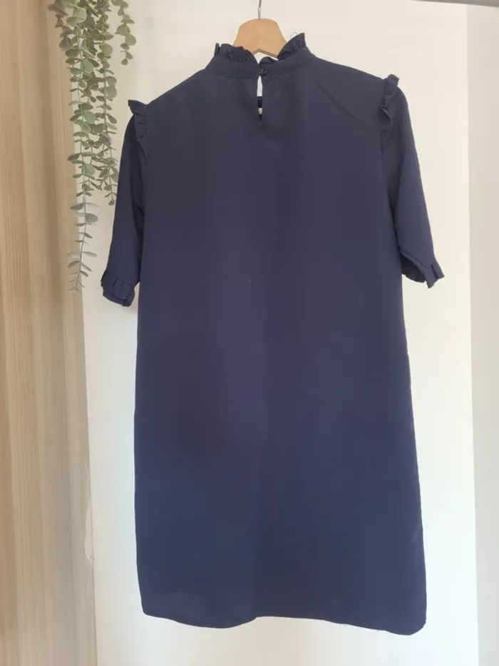 Robe bleu nuit à volants Atmosphere - photo numéro 3