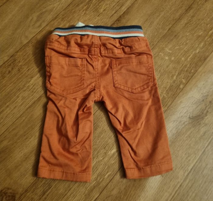 pantalon garçon orange mots d'enfants taille 3 mois - photo numéro 3