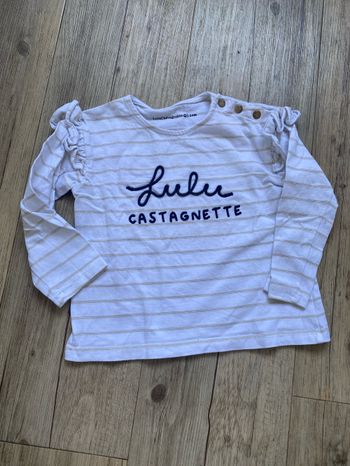 T shirt manche longue lulu castagnette 2 ans