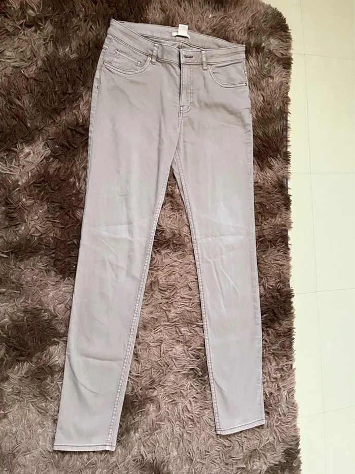 Jean slim beige femme