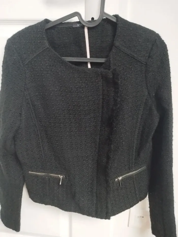 Veste noire style perfecto Promod 36 - photo numéro 6