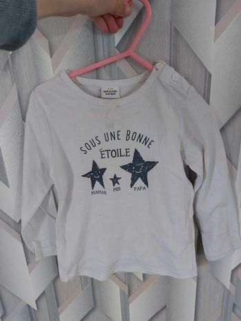 tee shirt blanc etoile