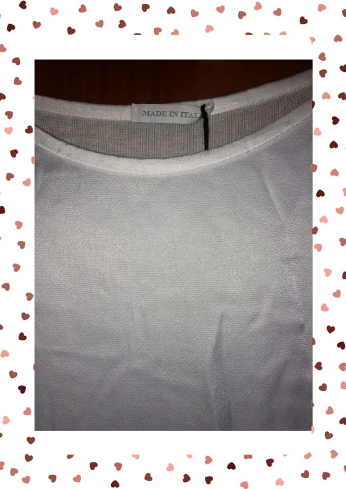 Blouse blanche taille unique Made in Italy neuve avec étiquette - photo numéro 2