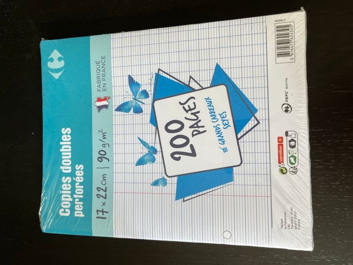 Copies doubles perforées