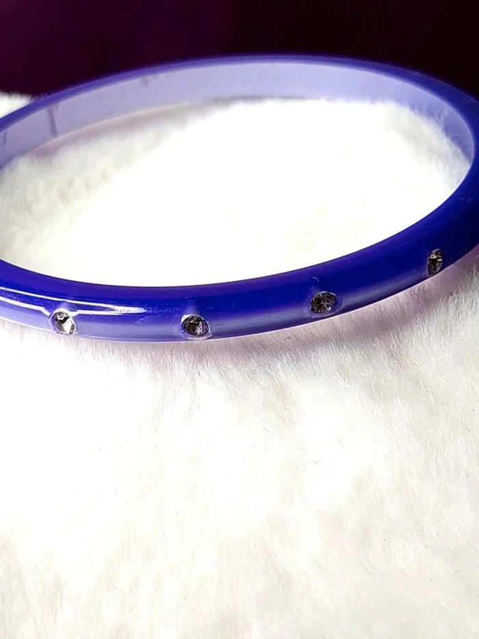 Magnifique bracelet jonc violet avec strass vintage Y2k - photo numéro 4