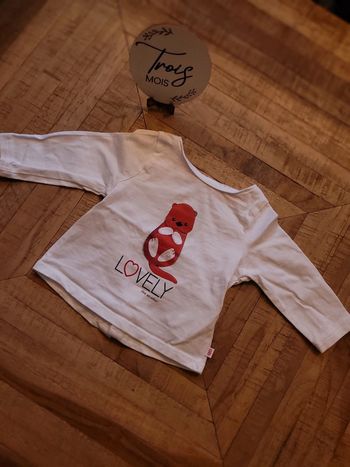 Tee shirt petite loutre 3mois
