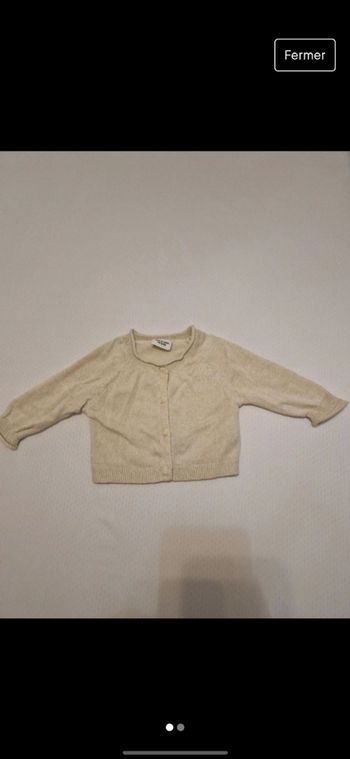 Gilet bouton pailleté