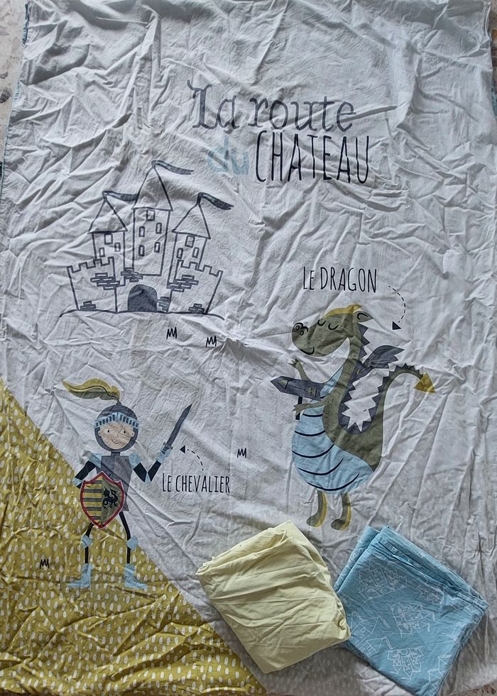 Parrure de lit enfant 1 place complète en coton - photo numéro 2