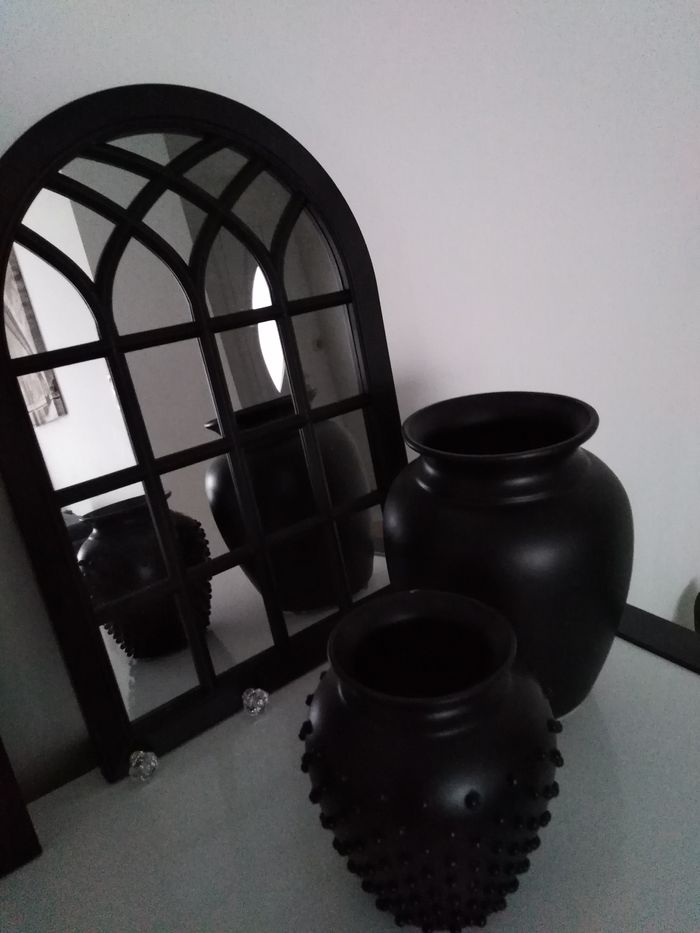 Miroir en forme d'arche noir