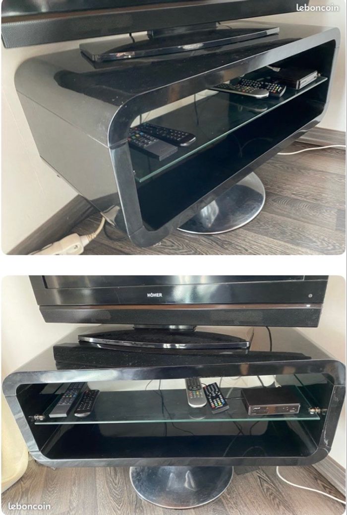 Meuble tv noir pivotant - photo numéro 2