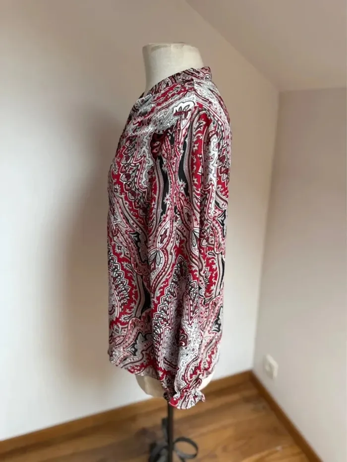 Superbe blouse neuve fluide satinée Amoz 🌸 L 40 - photo numéro 4