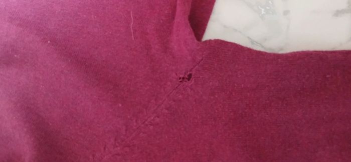 Cardigan massimo dutti taille S bordeaux bon état pull d'automne - photo numéro 3