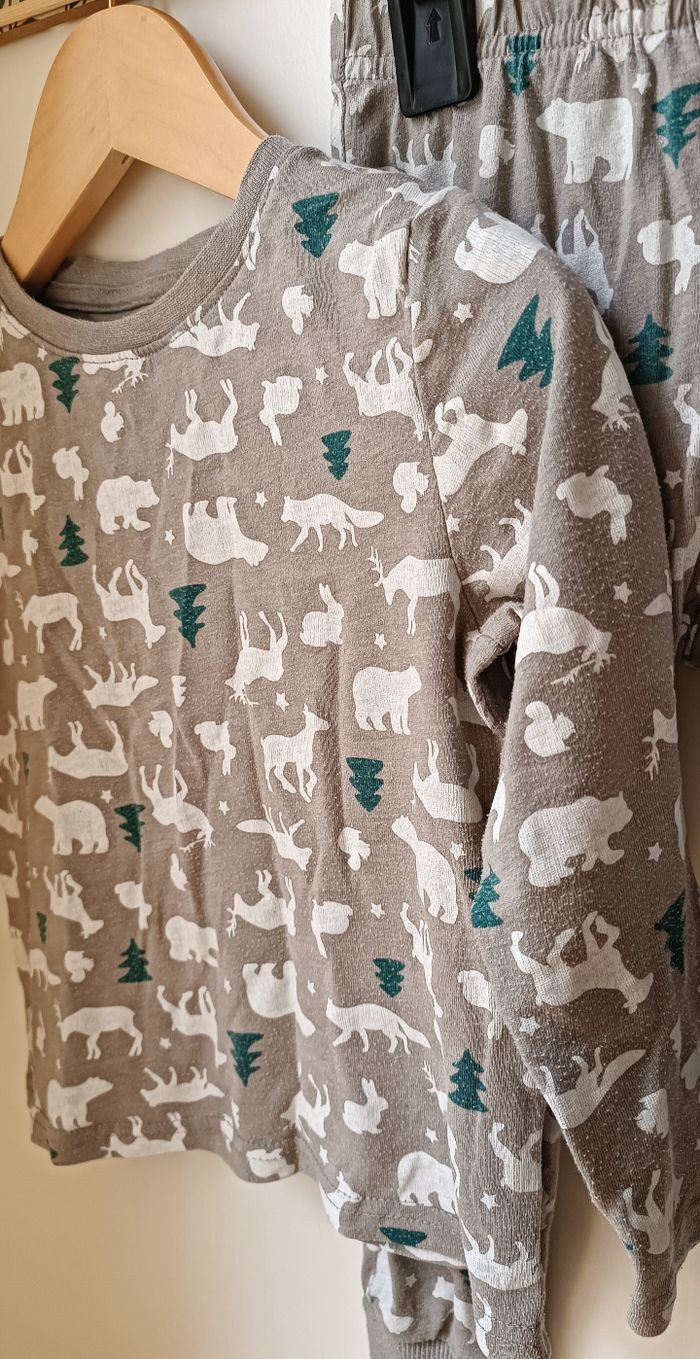 Pyjama Fin 2 Pièces Gris À Motifs Kiabi Garçon - photo numéro 3