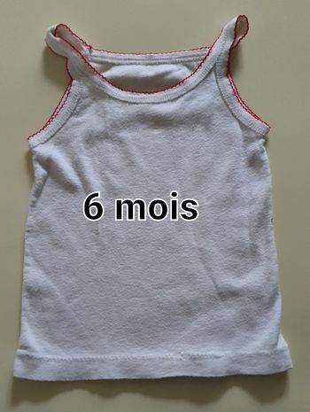 T-shirt sans manches 6 mois