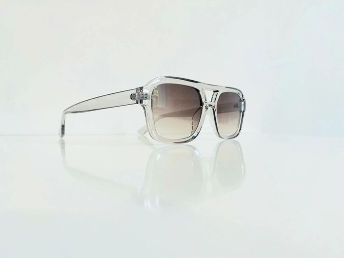 Lunette de soleil mixte transparente verres kaki dégradés uvprotection catégorie 2 - photo numéro 3