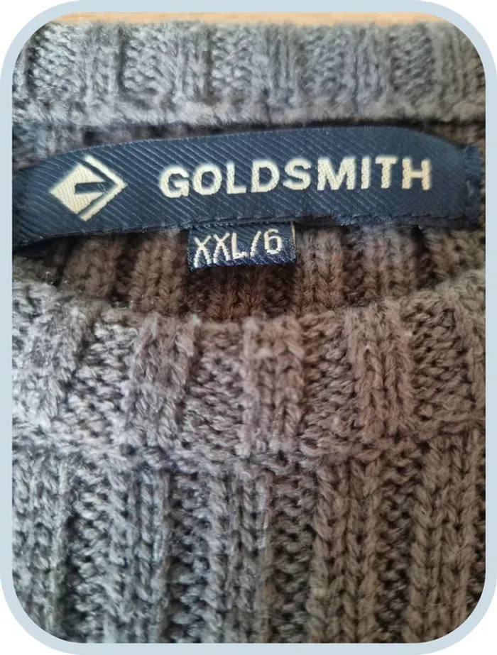 Pull col rond gris/noir Goldsmith Homme Taille xxl - photo numéro 6