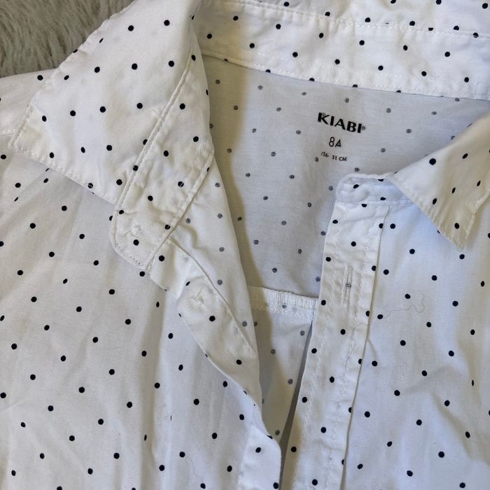 Chemise blanche à petit pois noir - photo numéro 2