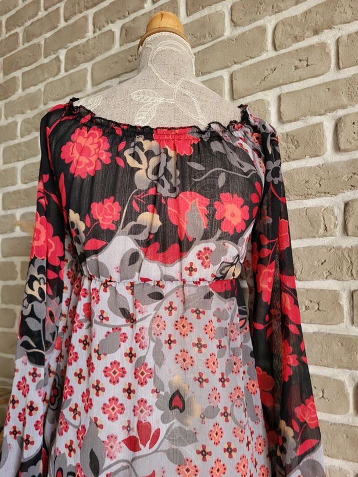Jolie blouse patchwork fleuri Texto - bohème romantique - photo numéro 9