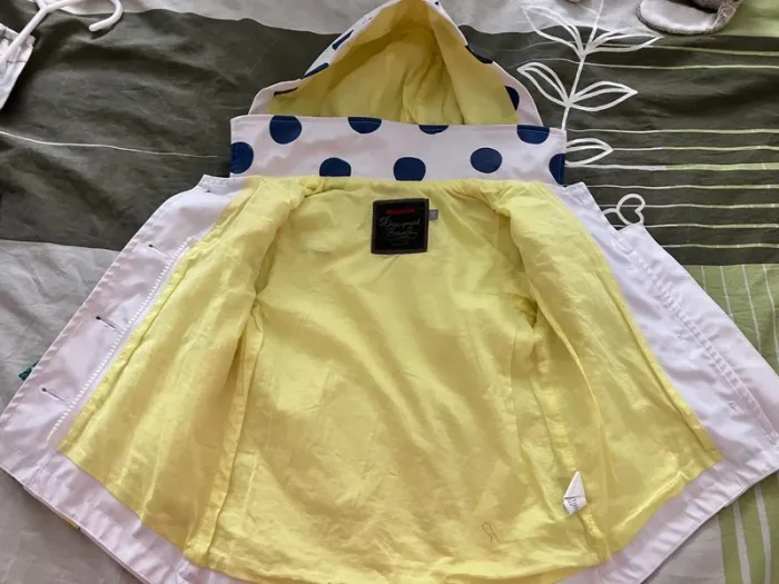 Joli ciré blanc et jaune à fleurs 12 mois fille Catimini - photo numéro 3