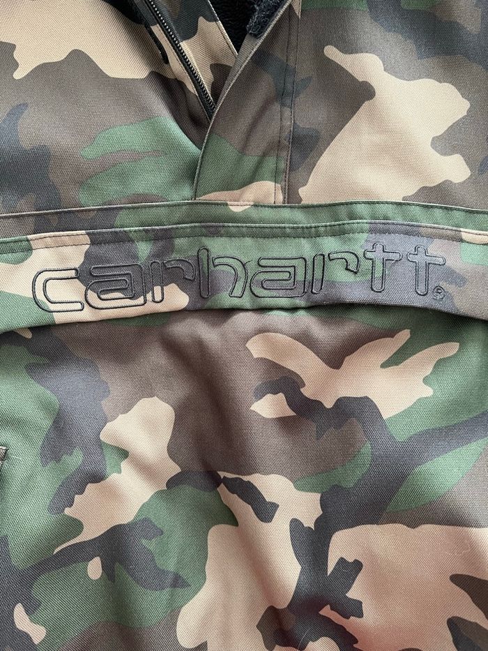 Blouson carhartt half zip avec intérieur en fourrure - photo numéro 5